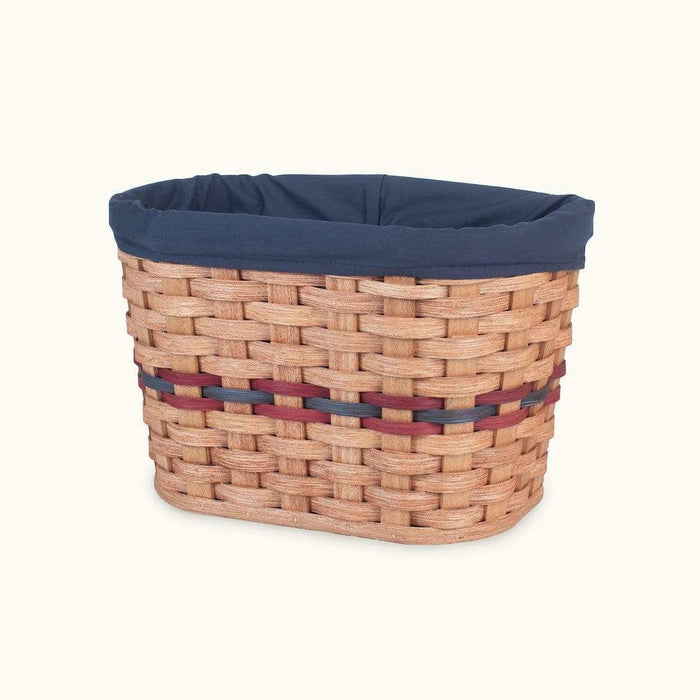 Large Front Bike Basket | Amish Wicker w/Quick Release Straps (Fits Small Dog)
