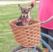 Large Front Bike Basket | Amish Wicker w/Quick Release Straps (Fits Small Dog) Plain