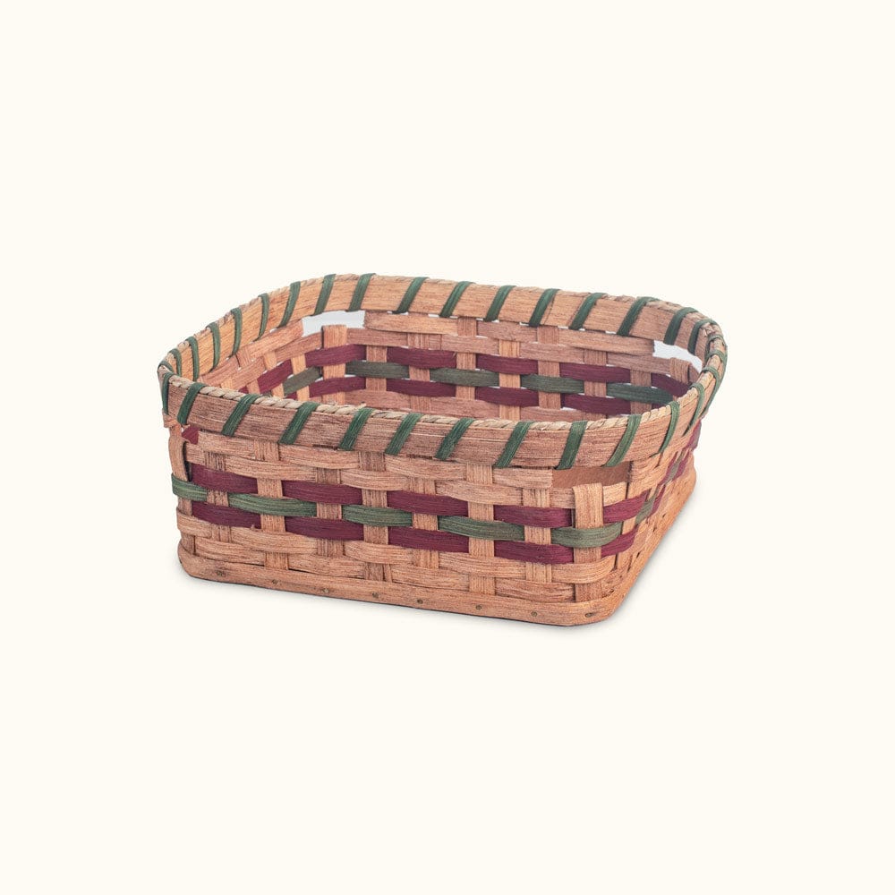 Amish Bread, Napkin or Serving Basket (Uses Cloth Napkin Liner) Wine & Green