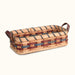 Amish Made Handwoven Bread Basket Wine & Blue
