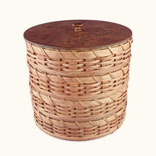 Amish Made Woven Wood Communion Cup Tray Basket