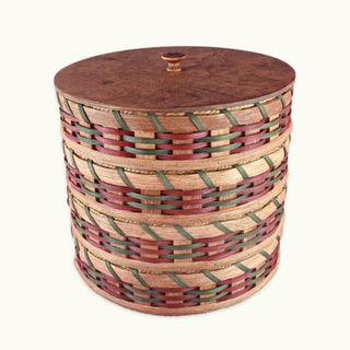 Amish Made Woven Wood Communion Cup Tray Basket