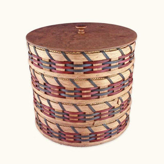 Amish Made Woven Wood Communion Cup Tray Basket