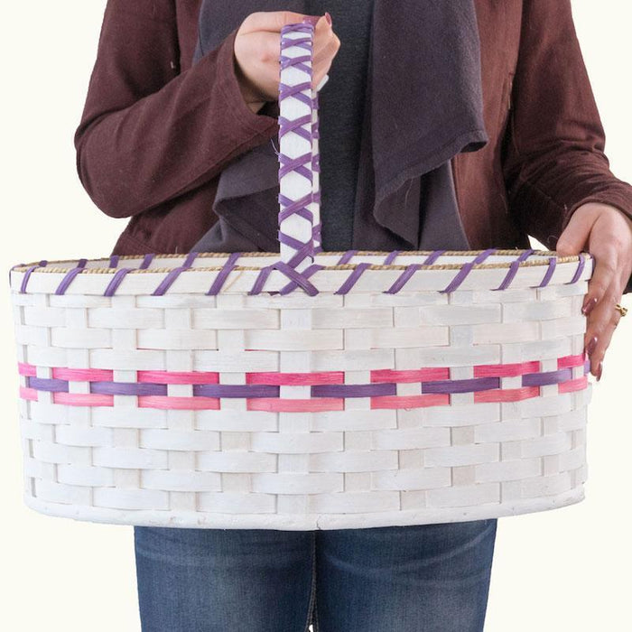Biggest Easter Basket | Giant Oval Farmhouse White - Amish Wicker