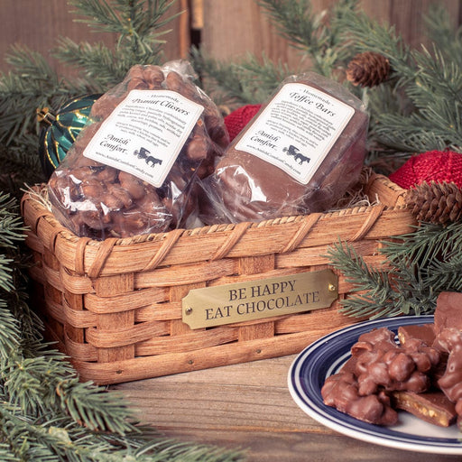 Chocolate Lover’s Gift Basket | Peanut Clusters & Toffee Bars