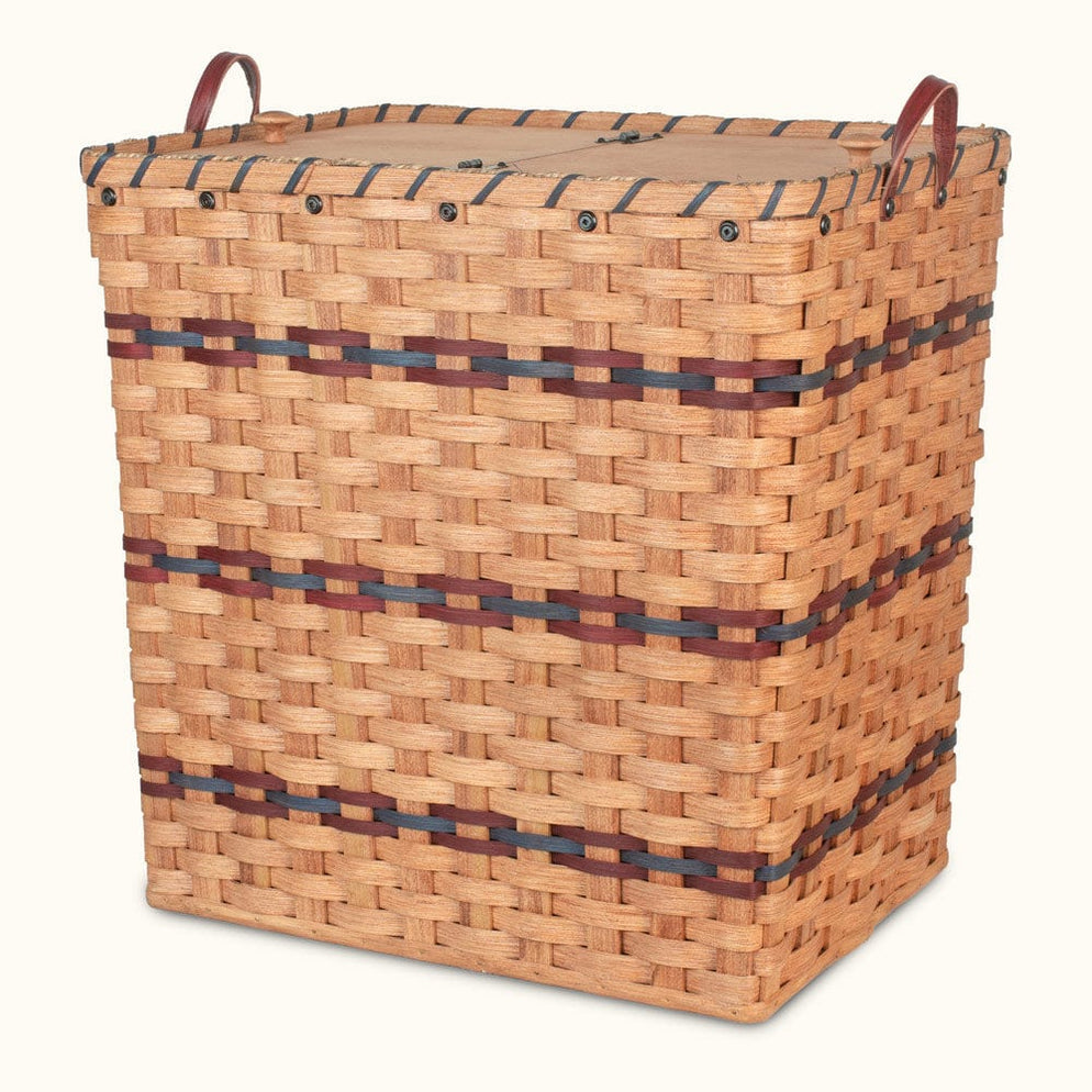 Wicker Laundry Basket Large Amish Woven Hamper With Lid — Amish Baskets