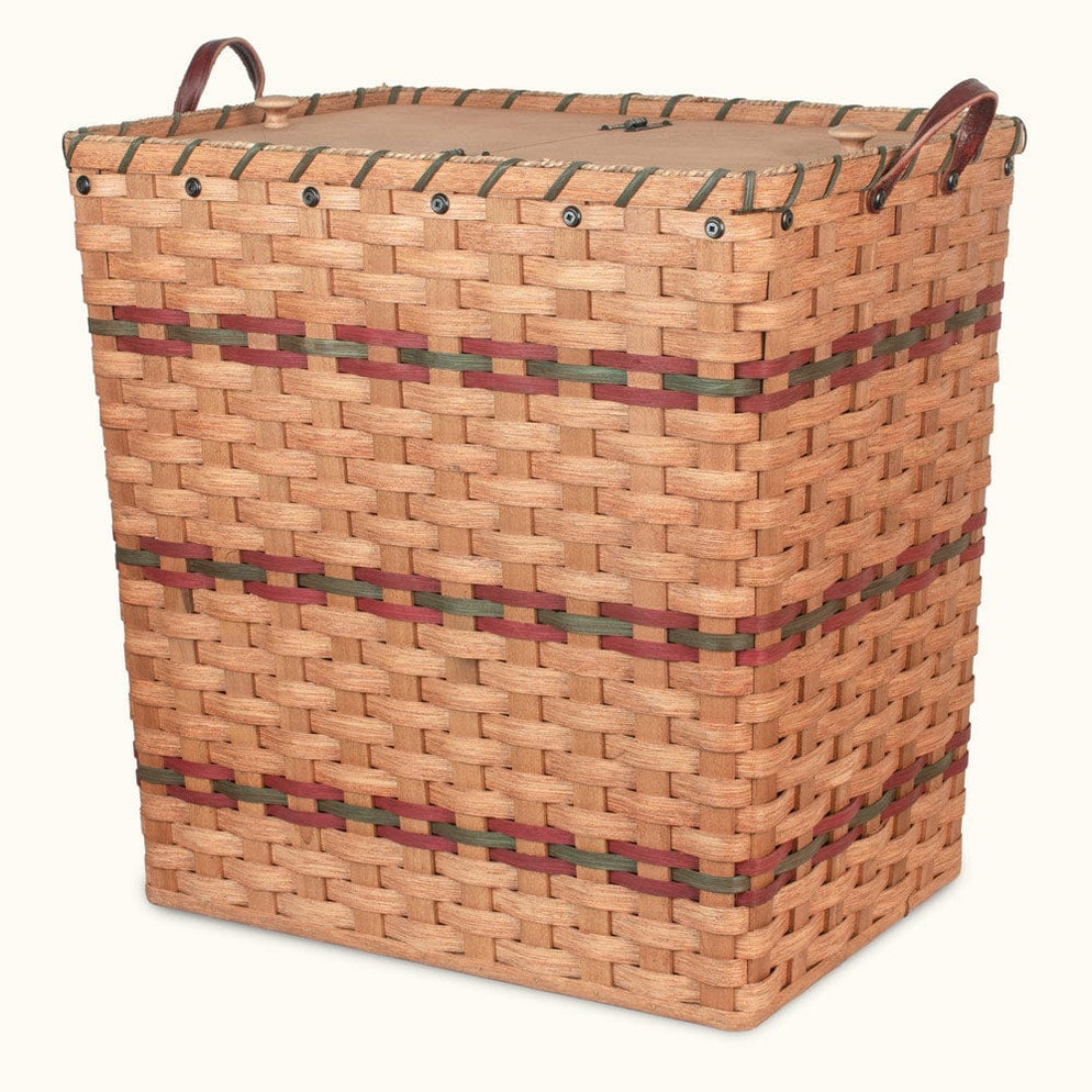 Wicker Laundry Basket Large Amish Woven Hamper With Lid — Amish Baskets