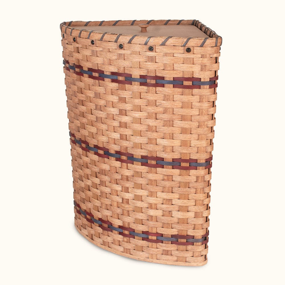 Natural Wicker Corner Laundry Basket