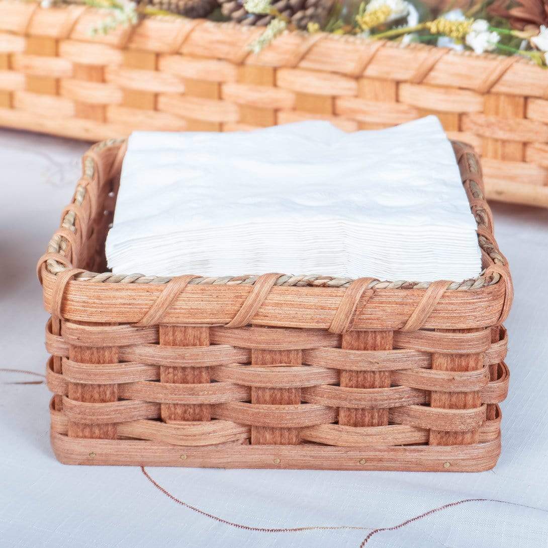 Amish Made Napkin Basket Plain