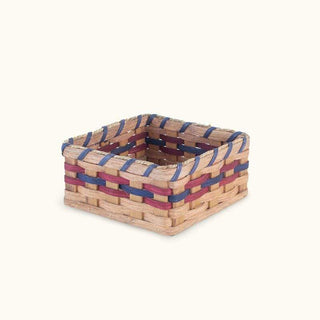Amish Made Napkin Basket Wine & Blue