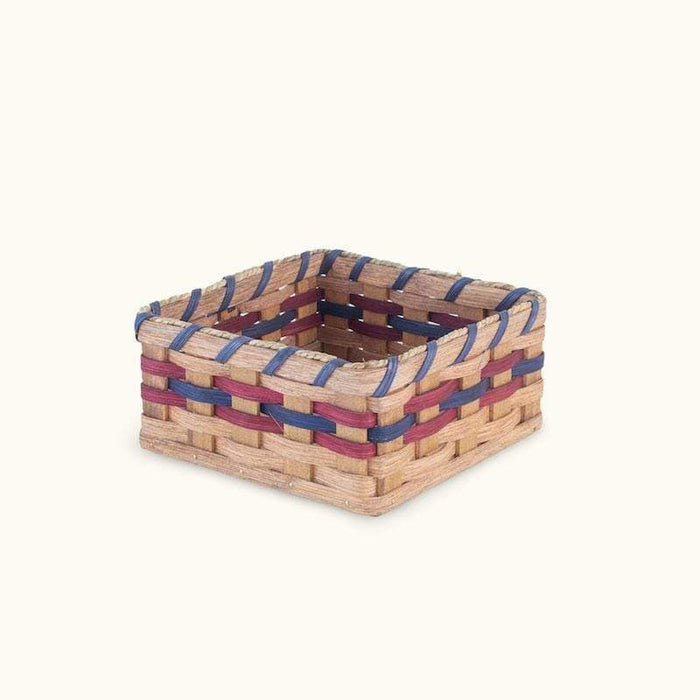 Amish Made Napkin Basket Wine & Blue