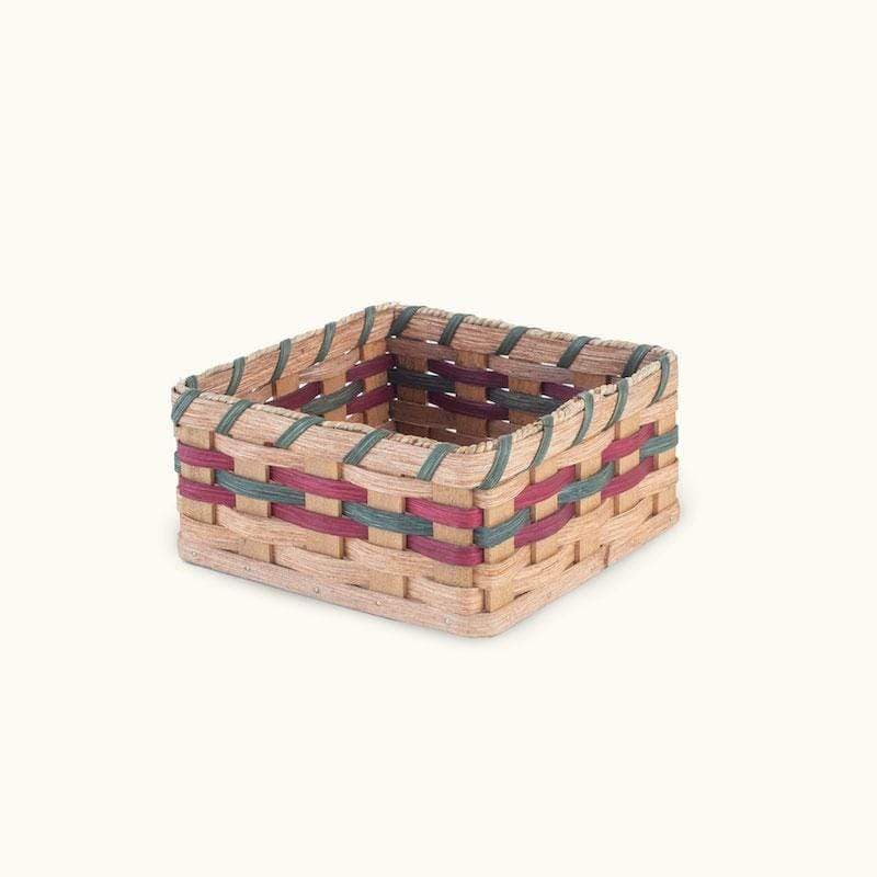 Amish Made Napkin Basket Wine & Green
