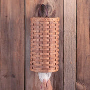 Grocery Bag Dispenser Basket | Amish Bag Dispenser for Plastic Bags Plain