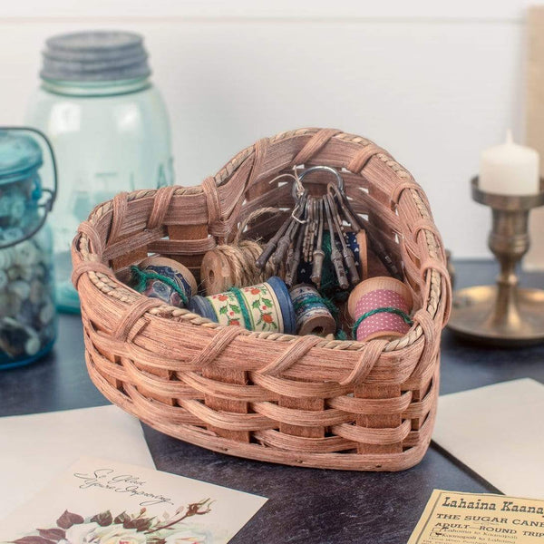 Heart Shaped Counter Basket | Small Amish Candy \u0026 Trinket Basket – Amish  Baskets