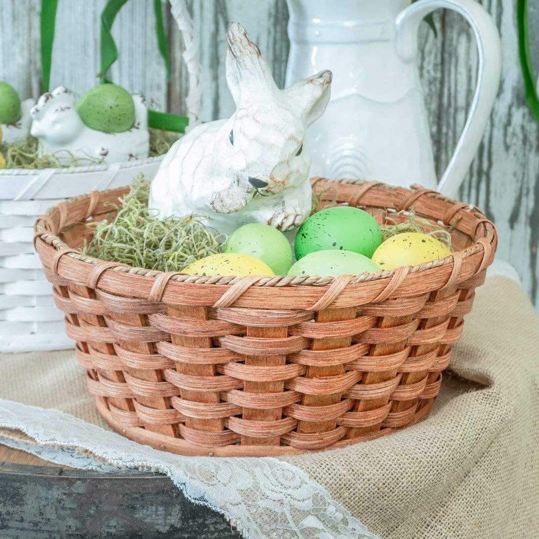 Round Bread & Fruit Basket | Amish Woven for Home or Restaurant Plain