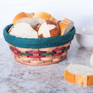 Round Bread & Fruit Basket | Amish Woven for Home or Restaurant Wine & Green