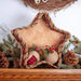 Star Shaped Wicker Basket | Amish Holiday & Napkin Storage Basket Wine & Green