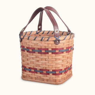 Crochet & Knitting Travel Tote Bag: Soft-Sided Amish Wicker