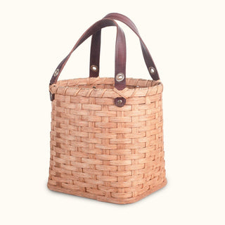 Crochet & Knitting Travel Tote Bag: Soft-Sided Amish Wicker Plain