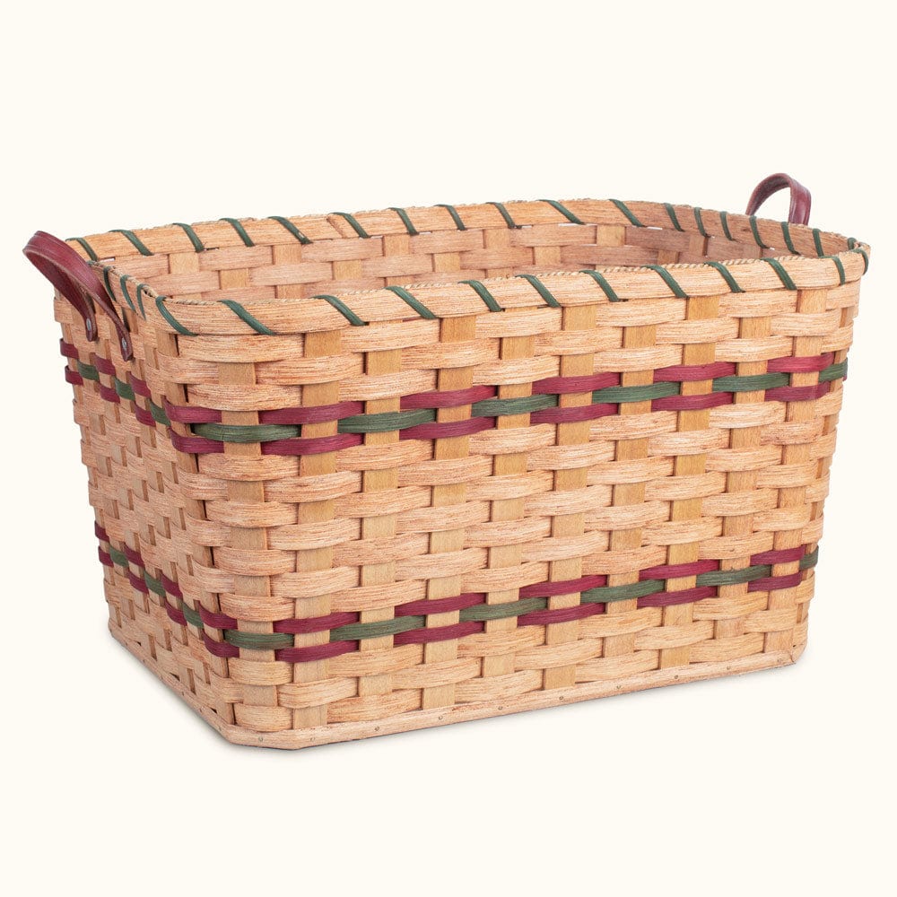 Handmade Storage Basket with Handles Woven Laundry Wicker Baskets