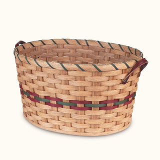 Large Farmhouse Laundry Basket | Decorative Woven Wicker Storage