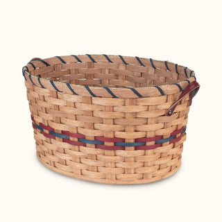 Large Farmhouse Laundry Basket | Decorative Woven Wicker Storage