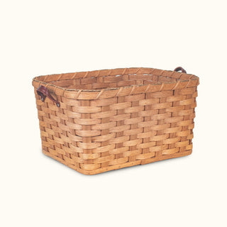 Medium Wicker Laundry Basket - Amish Handmade (Liner Optional) Plain