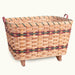 Throw Blanket Basket | Decorative Amish Wicker Living Room Storage Wine & Green