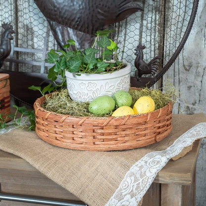 Amish Made 10 Inch Tabletop Lazy Susan Basket Plain