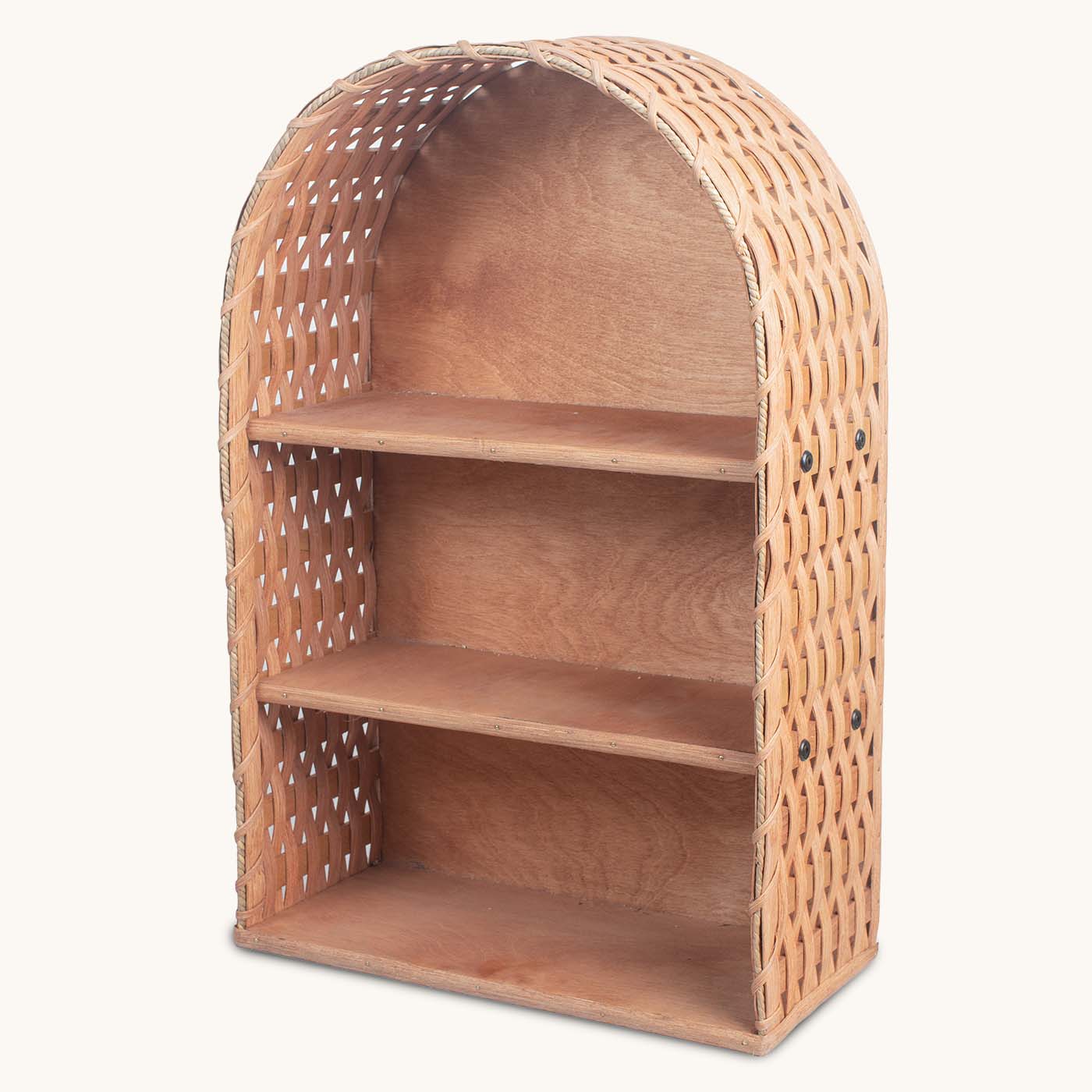 Tabletop Shelf Cabinet | Decorative Wicker Countertop Shelf