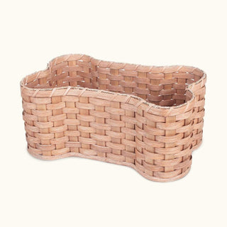 Bone Shaped Dog Toy Basket (Medium) | Rustic Amish Wicker Storage