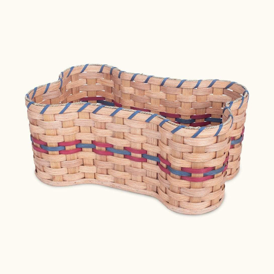 Dog Bone Basket Amish Woven Wicker Pet Toy Storage Box Amish Baskets