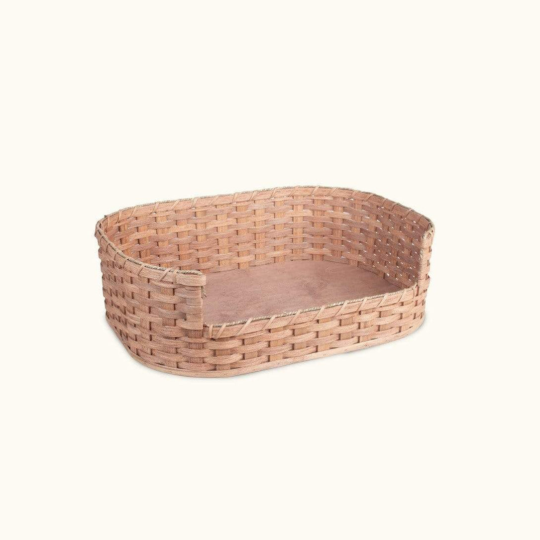 Small Wicker Dog Bed Amish Woven Pet Bed Basket — Amish Baskets