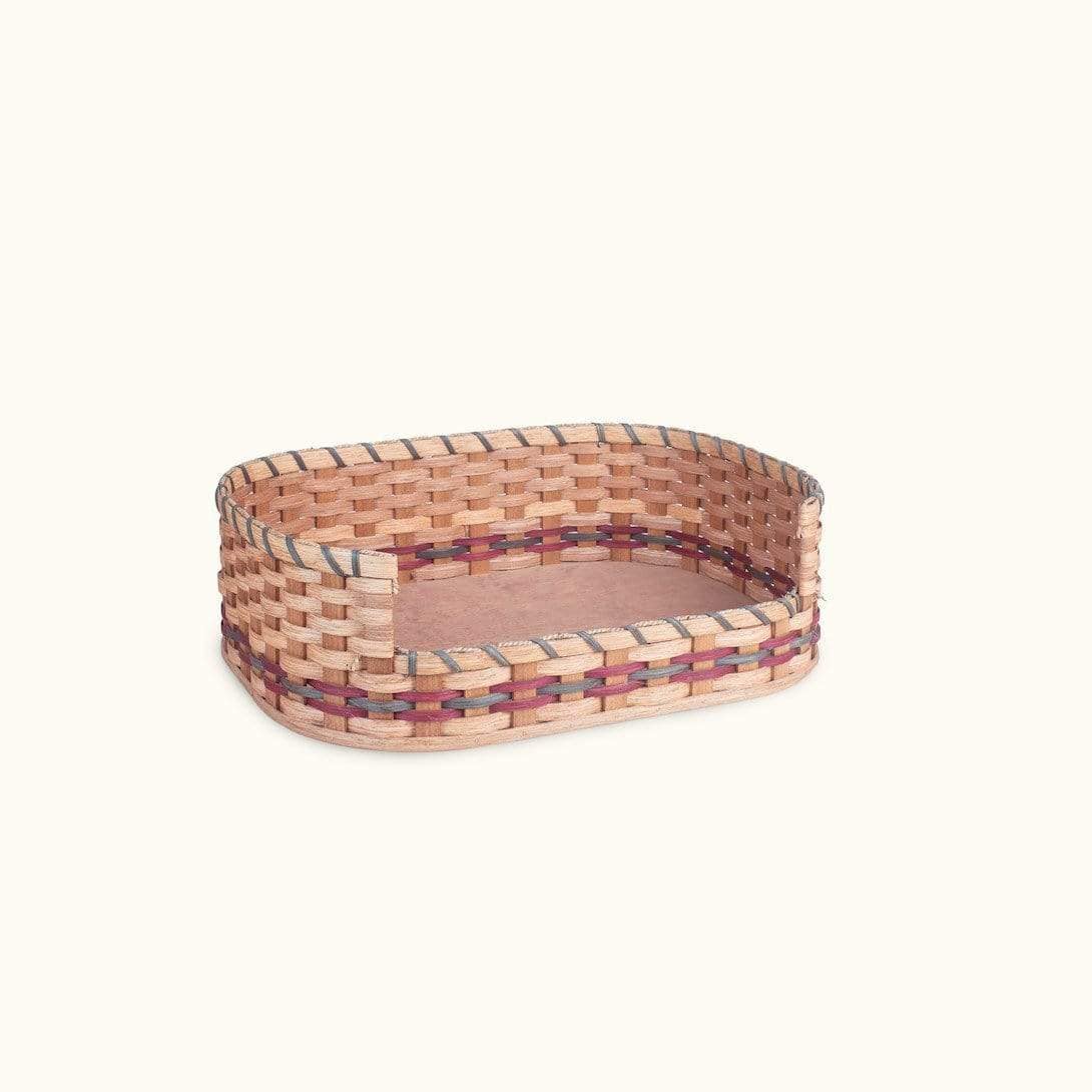 Small Wicker Pet Bed Basket | Amish Handmade Woven Wood