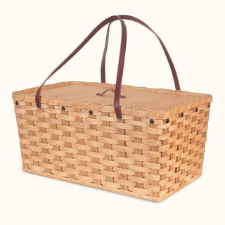 Large Picnic Basket | Family Sized Vintage Amish Wicker Basket