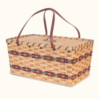 Large Picnic Basket | Family Sized Vintage Amish Wicker Basket