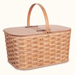 Large Vintage Picnic Basket | Amish Wicker Country Family Picnic Basket