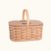 Small Wicker Picnic Basket | Vintage Amish Woven Wood w/Lid