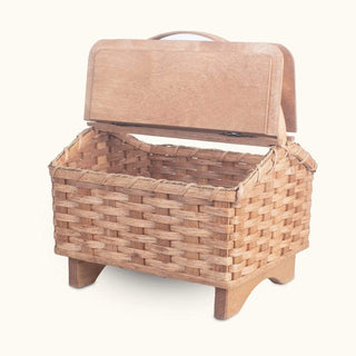 Grandma’s Sewing Box | Amish Woven Wooden Sewing Basket w/Lid