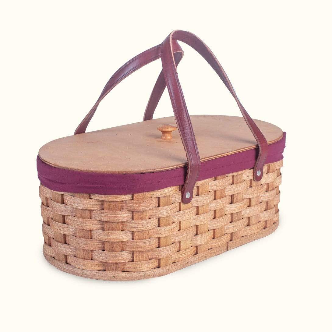 Sewing & Craft Caddy | Portable Amish Wicker Storage Tote