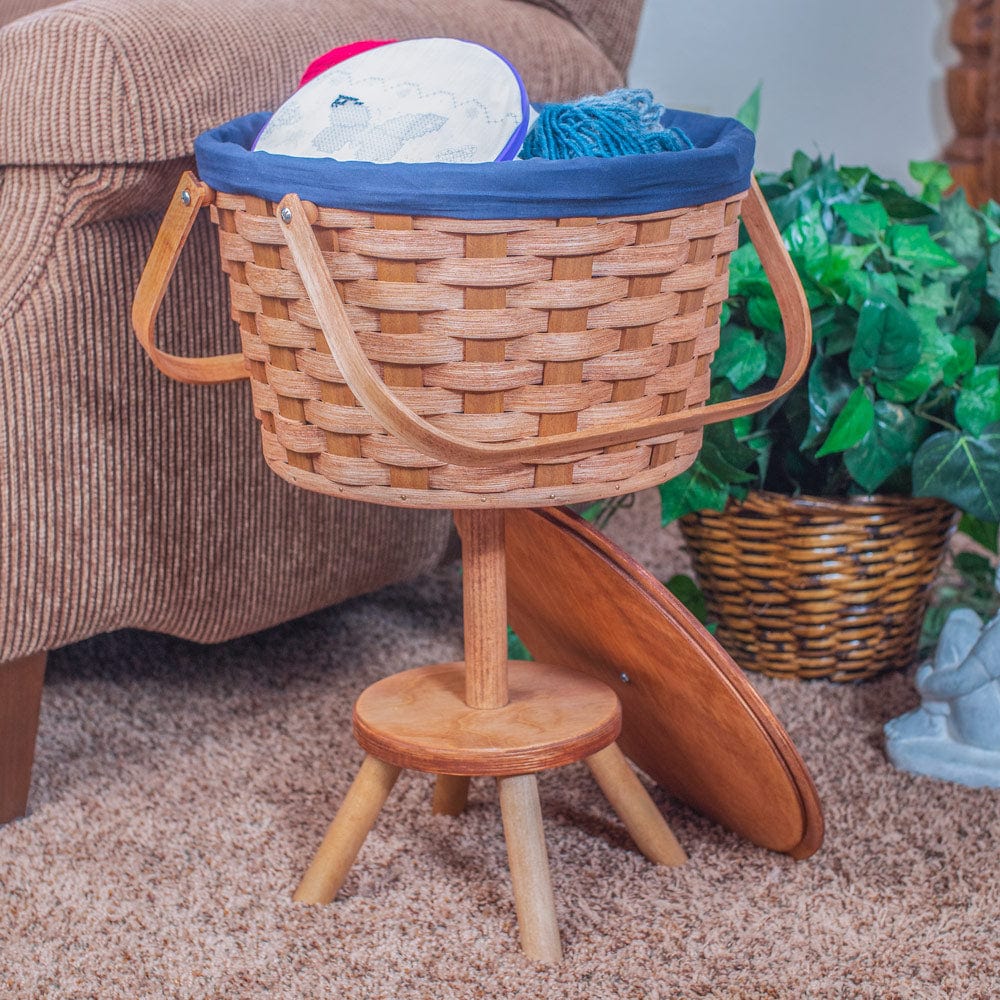 Vintage Sewing Basket  Large Amish Sewing Box w/Organizer Tray