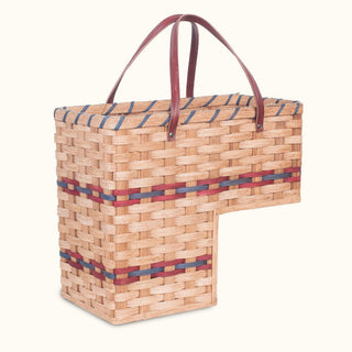 Large Wicker Stair Basket | Amish Woven Step Organizer