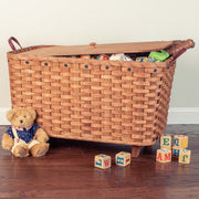 Large Toy Storage Basket | Optional Wooden Chest Lid Available Plain