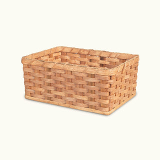 Medium Organizer Basket | Amish Woven Wicker Decorative Storage Plain