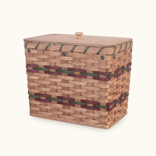 Personal Hanging File Folder Basket | Decorative Amish Wicker Organizer