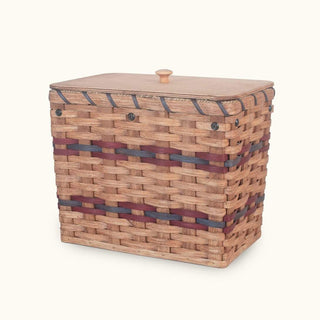 Personal Hanging File Folder Basket | Decorative Amish Wicker Organizer