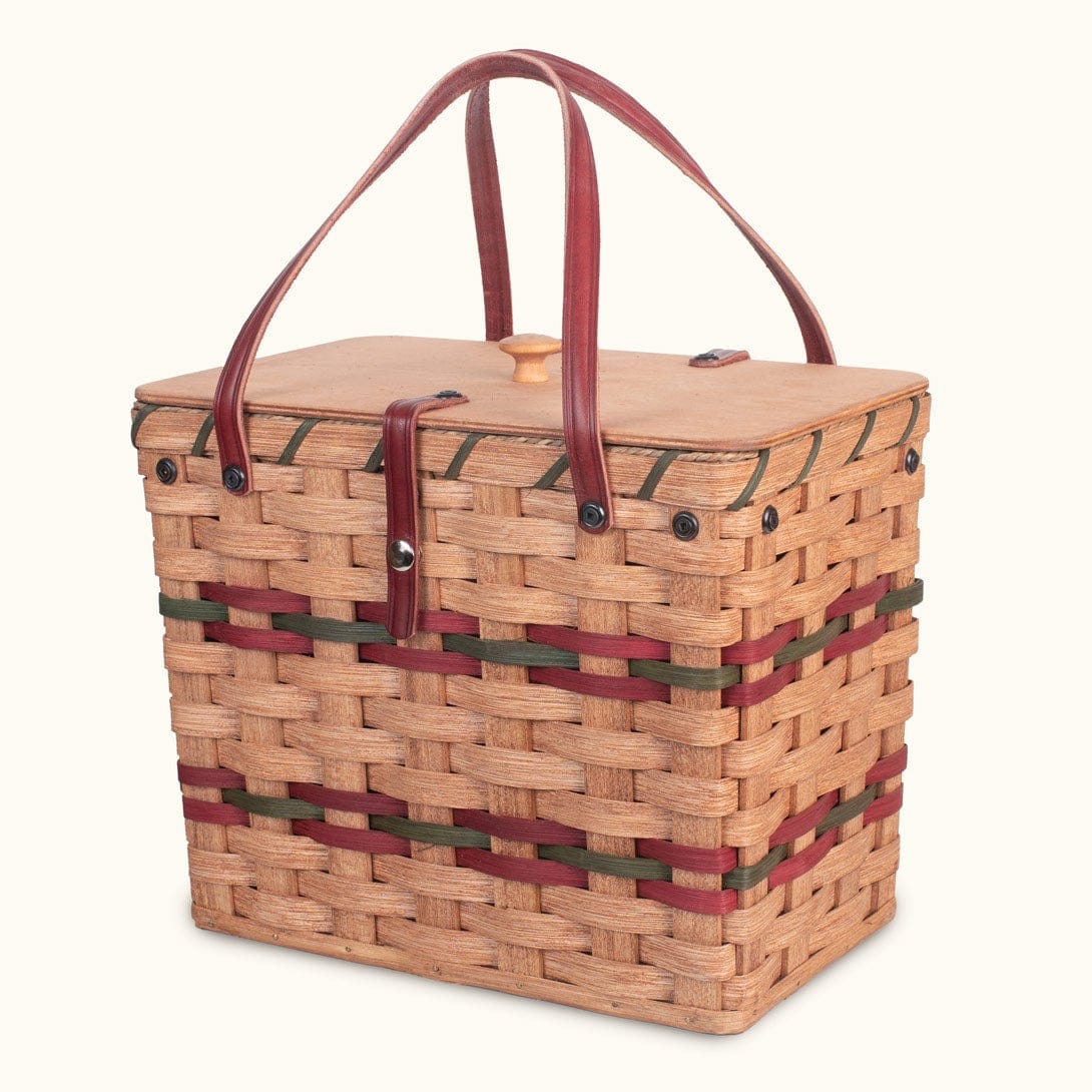 Portable File Organizer | Hanging Folder Storage Tote w/Handles Wine & Green