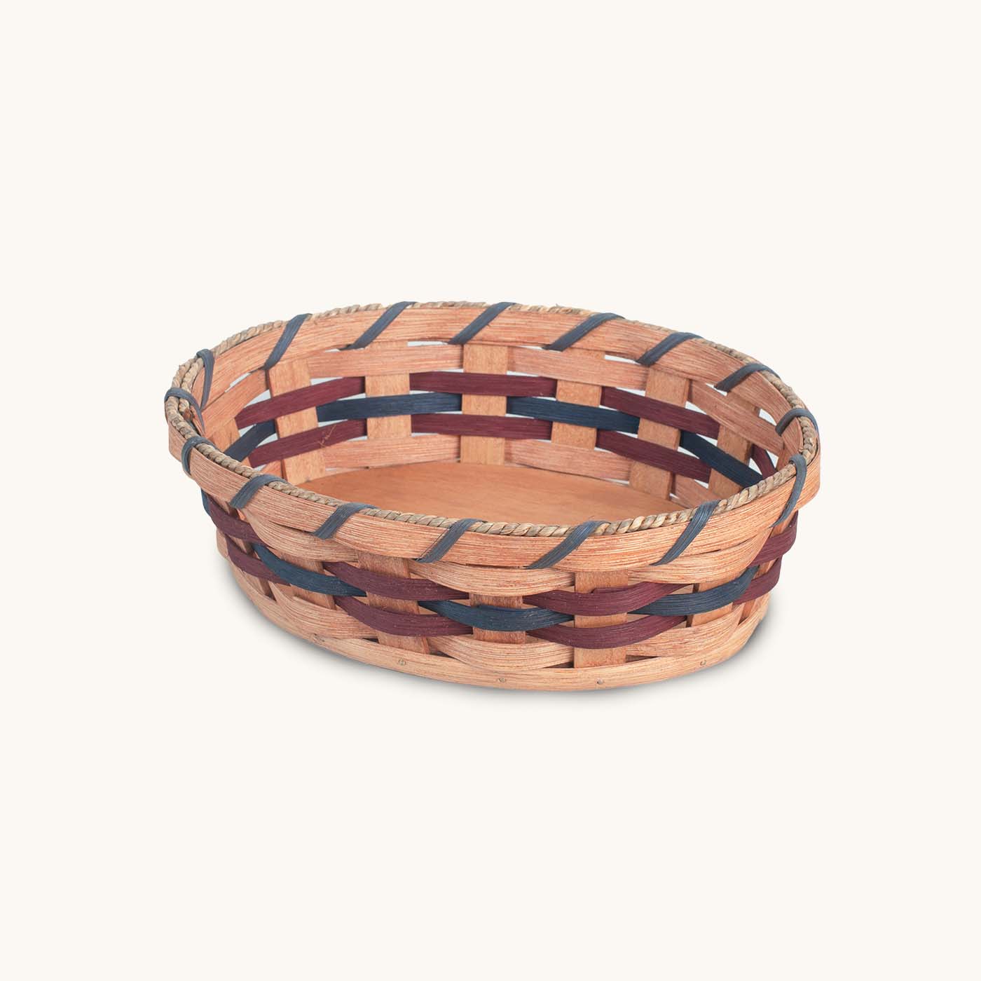 Small Kitchen & Bath Basket | Bread Serving or Counter Basket Wine & Blue