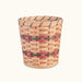 Wicker Waste Basket - 10” Round Amish Woven Wastebasket Wine & Green